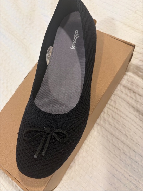 allbirds Shoes - allbirds Black Knit Ballet Flat with Bow
